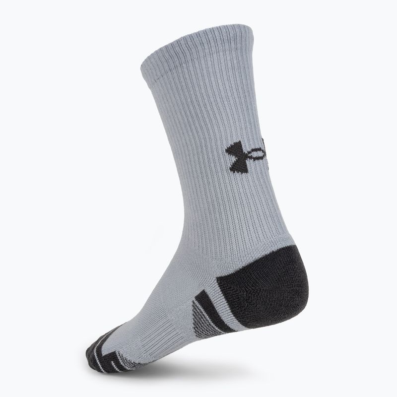 Under Armour Performance Tech Crew calzini 3 paia mod grigio/bianco/grigio 3
