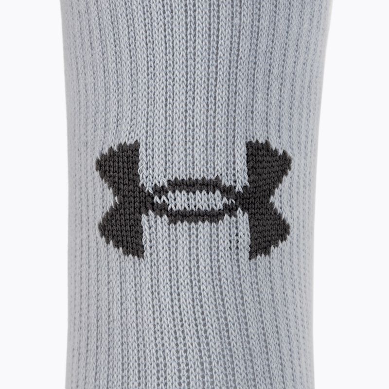 Under Armour Performance Tech Crew calzini 3 paia mod grigio/bianco/grigio 8