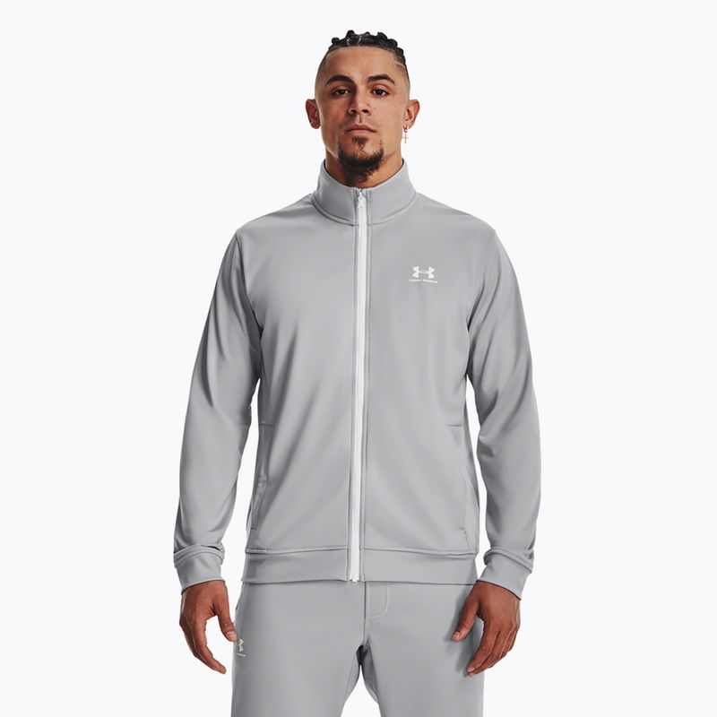 Felpa Under Armour Sportstyle Tricot mod grigio/bianco da uomo