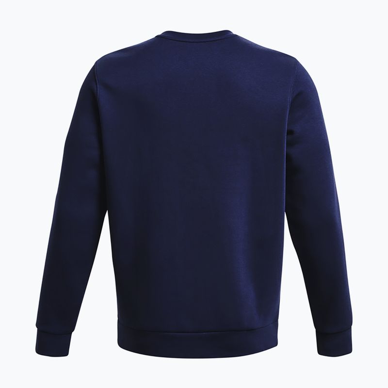 Felpa da uomo Under Armour Essential Fleece Crew midnight navy/white 2