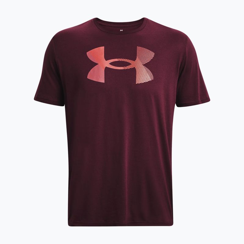 Maglietta Under Armour Big Logo Fill da uomo, marrone scuro/viola scuro/rossovenere 4