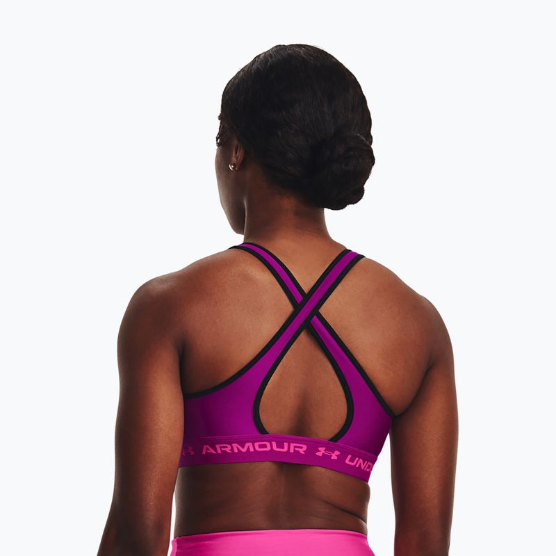 Reggiseno fitness Under Armour Crossback Mid mystic magenta/ silver pink 2