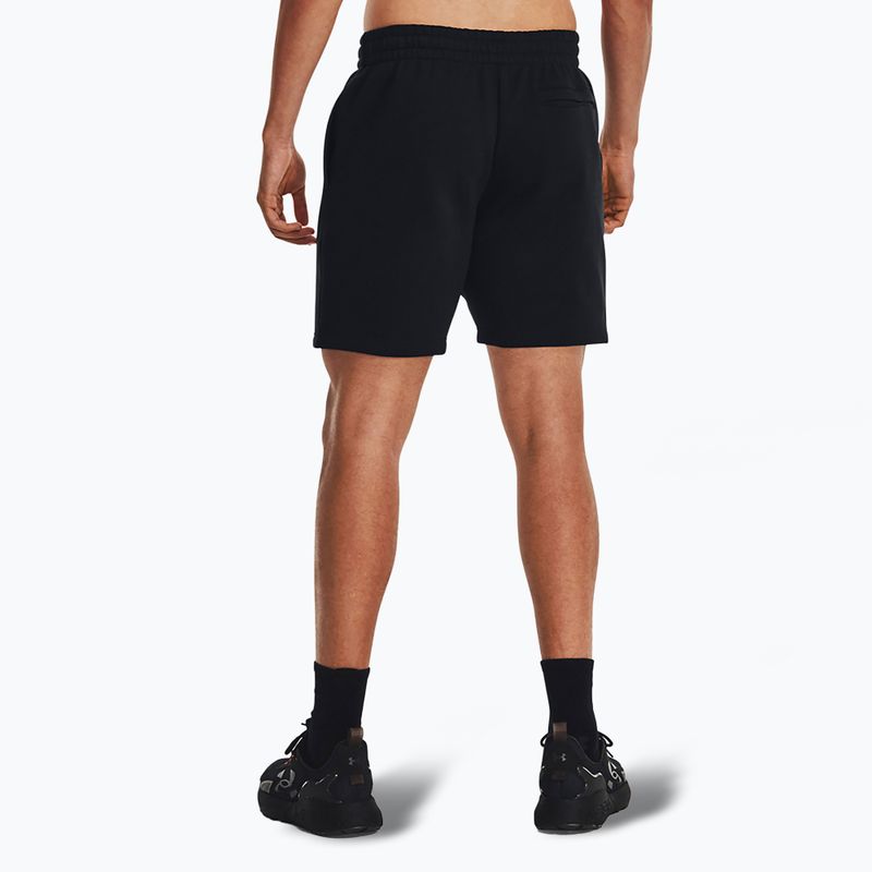 Pantaloncini da uomo Under Armour Icon Fleece nero/bianco 3