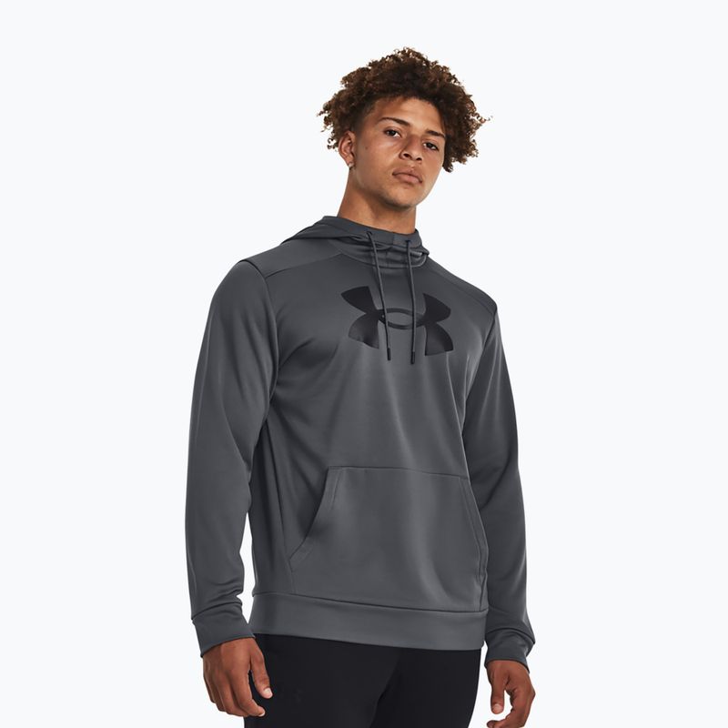 Felpa da uomo Under Armour Fleece Big Logo HD pitch grigio/nero