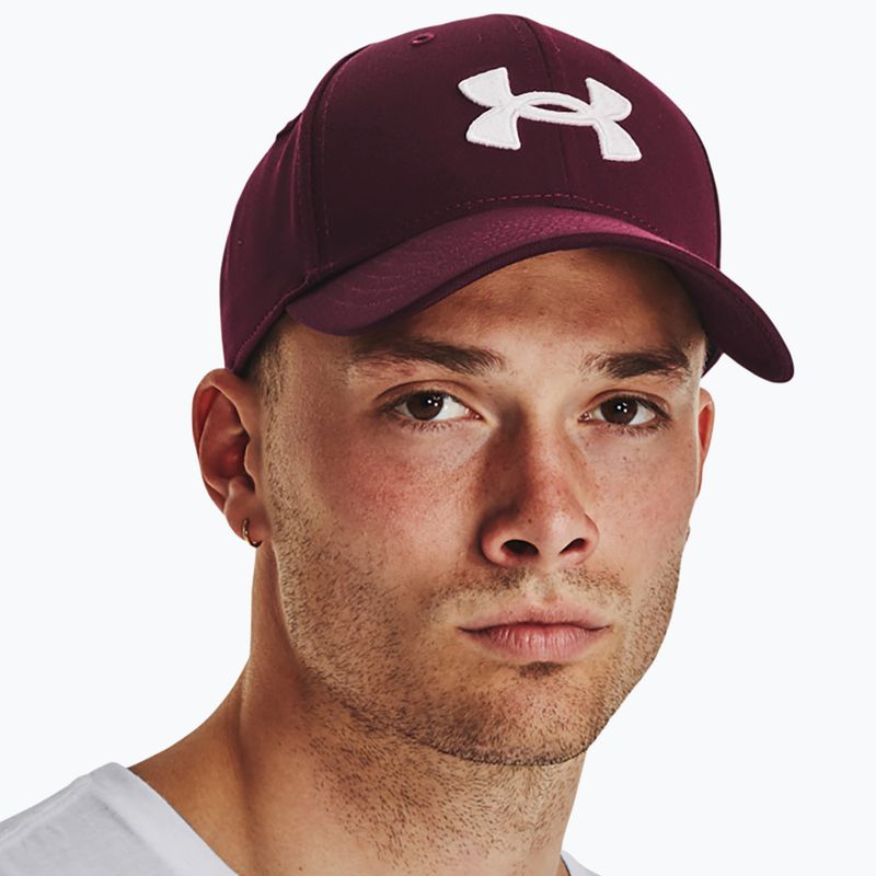 Berretto da baseball da uomo Under Armour Blitzing marrone scuro/bianco 5