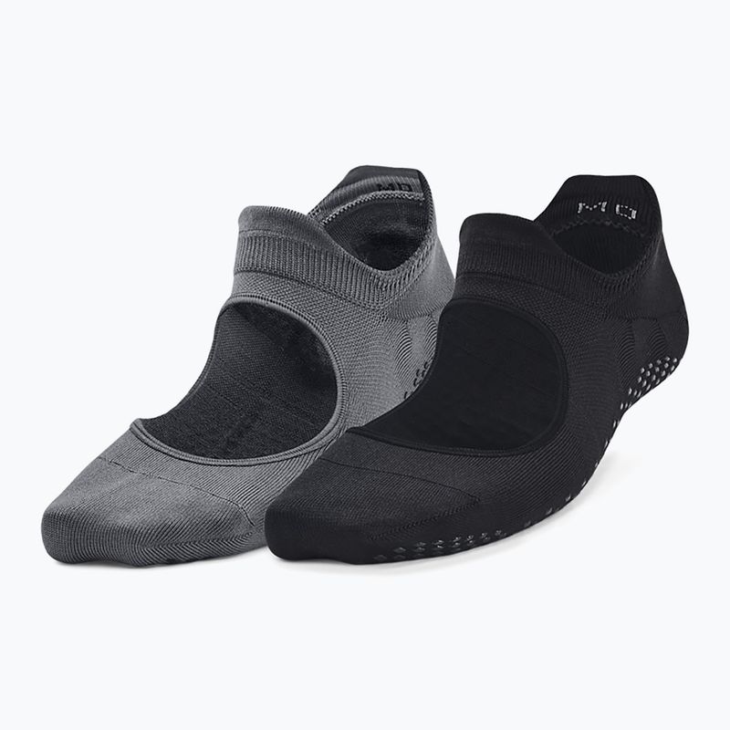 Calze da allenamento Under Armour Breathe Balance da donna nero/grigio campo/grigio jet