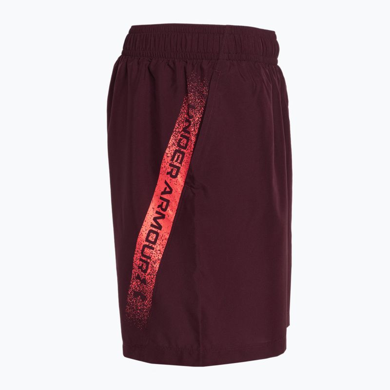 Pantaloncini da allenamento Under Armour Woven Graphic da uomo marrone scuro/beta 6