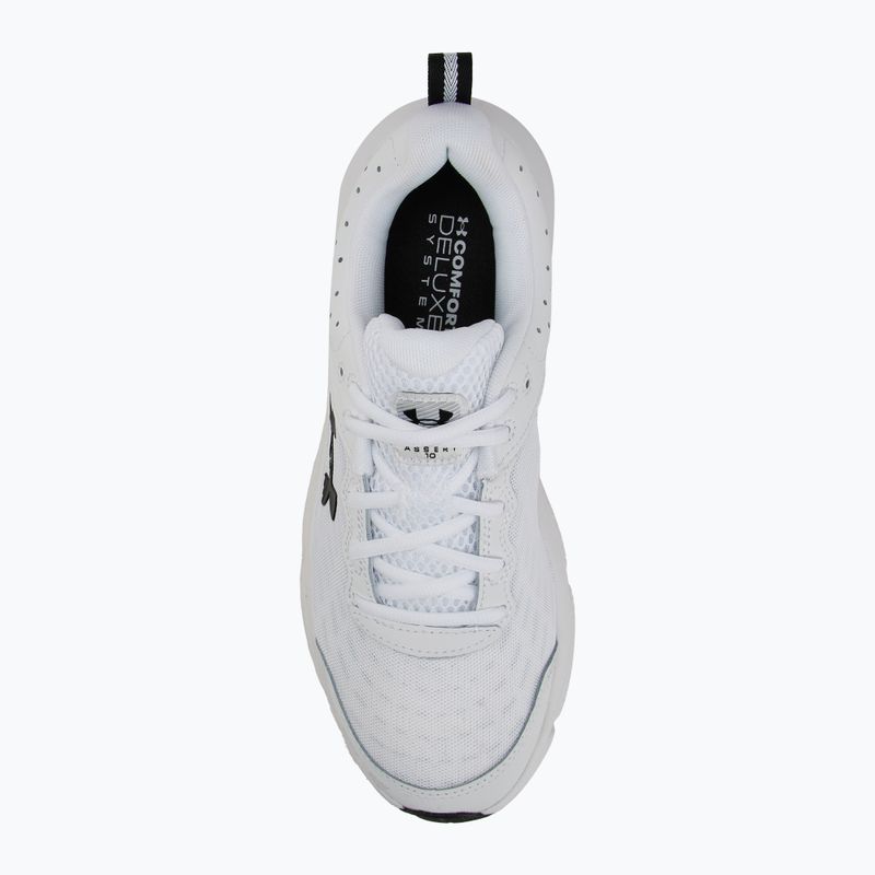 Under Armour Charged Assert 10 scarpe da corsa da uomo bianco/nero/nero 5