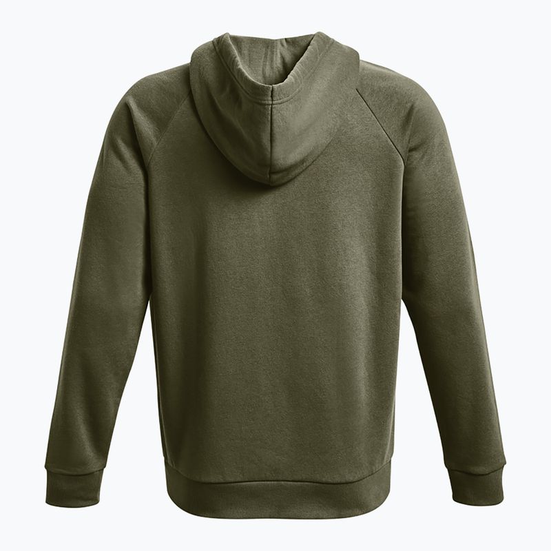 Felpa uomo Under Armour Rival Fleece FZ Hoodie navy dd green/white 6