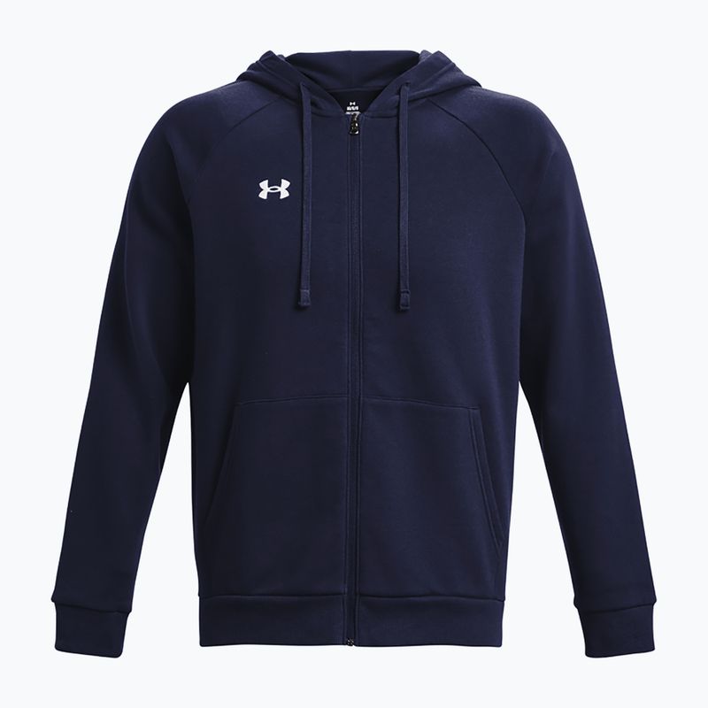 Felpa da allenamento Under Armour Rival Fleece FZ mezzanotte marina/bianca da uomo 5