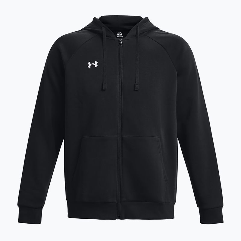 Felpa con cappuccio Under Armour Rival Fleece FZ Uomo nero/bianco 6