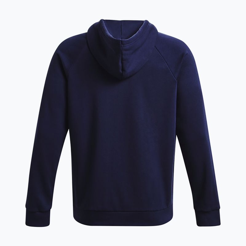 Felpa Under Armour Rival Fleece Logo HD da uomo, colore blu notte/bianco 6