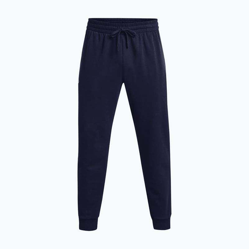 Pantaloni da allenamento Under Armour Rival Fleece da uomo blu notte/bianco 5