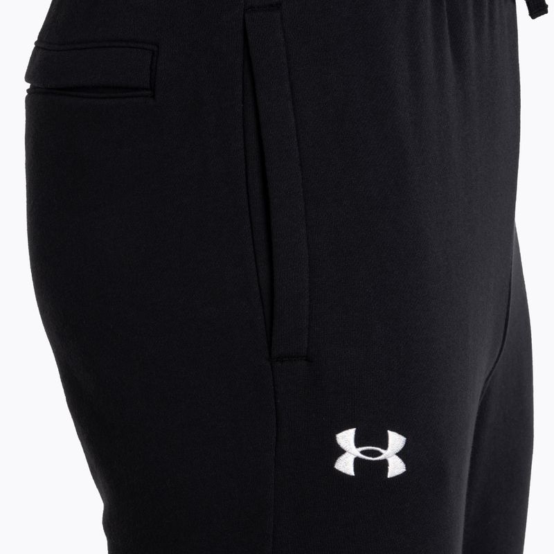 Pantaloni da uomo Under Armour Rival Fleece Joggers nero/bianco 6