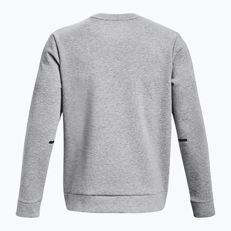Felpa da uomo Under Armour Unstoppable Fleece Crew mod gray/black 6