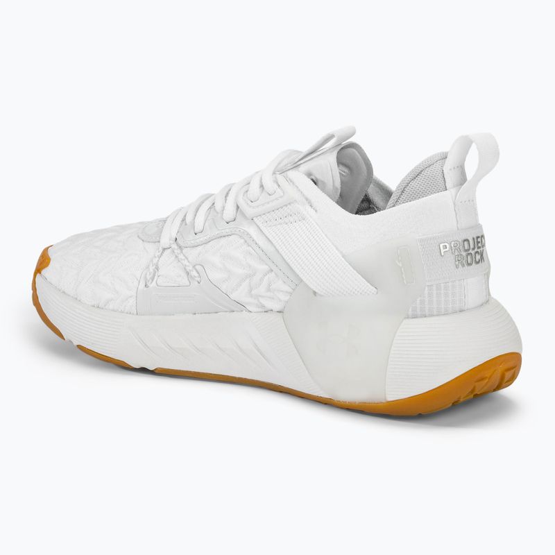 Under Armour Project Rock 6 bianco/bianco/grigio alo da donna 3