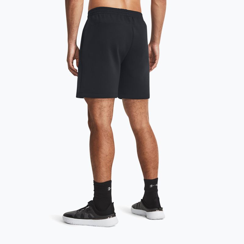 Pantaloncini da allenamento da uomo Under Armour Unstoppable Fleece black/black 3