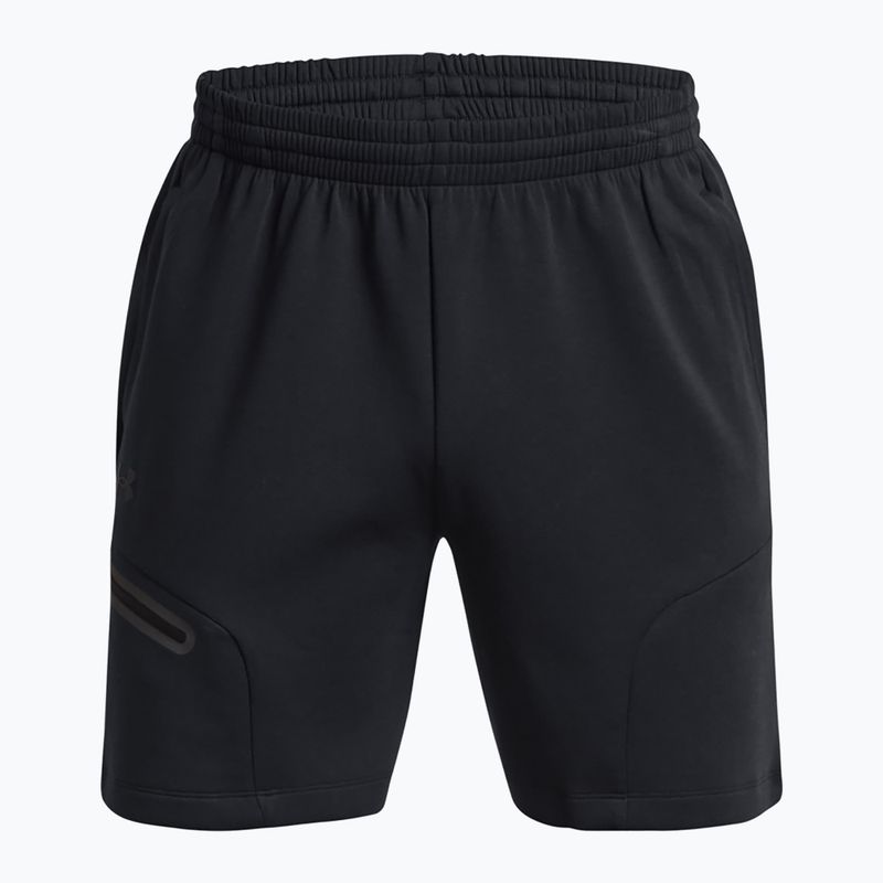 Pantaloncini da allenamento da uomo Under Armour Unstoppable Fleece black/black 5