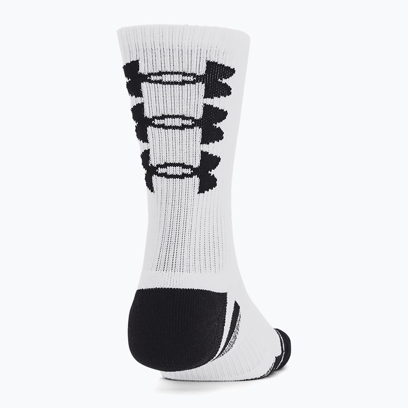 Calze da allenamento Under Armour Perf Tech Nov Crew 3P bianco/bianco/nero 2