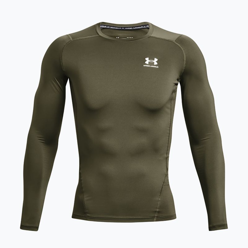 Under Armour HG Armour Comp marine training longsleeve da uomo verde/bianco 4