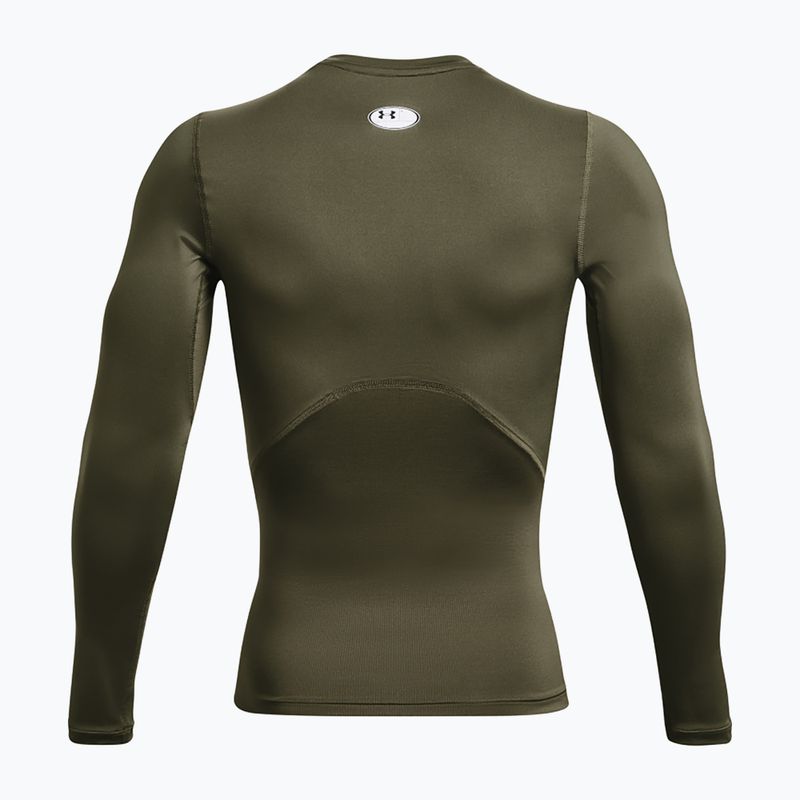 Under Armour HG Armour Comp marine training longsleeve da uomo verde/bianco 5