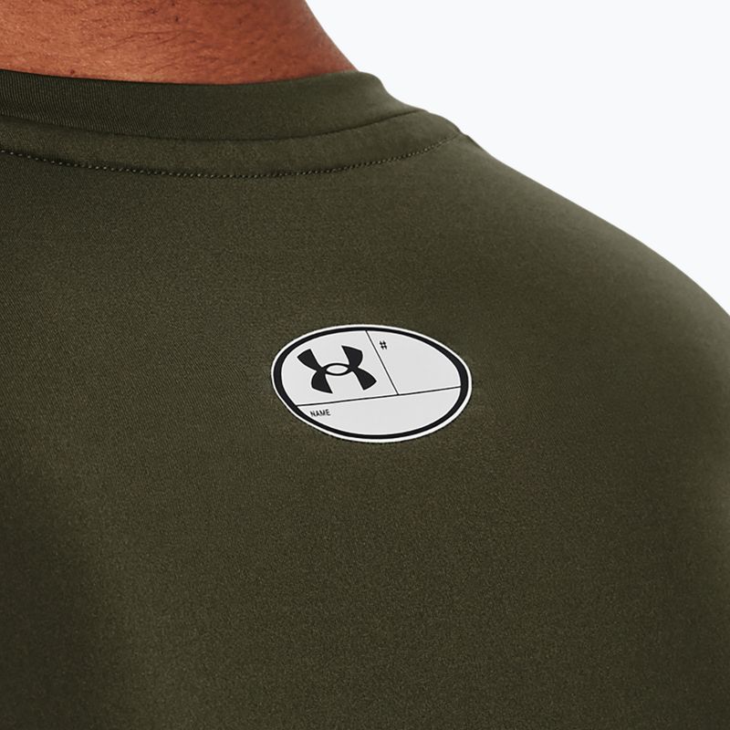 Maglietta da allenamento Under Armour HG Armour Comp marine da uomo verde/bianco 3