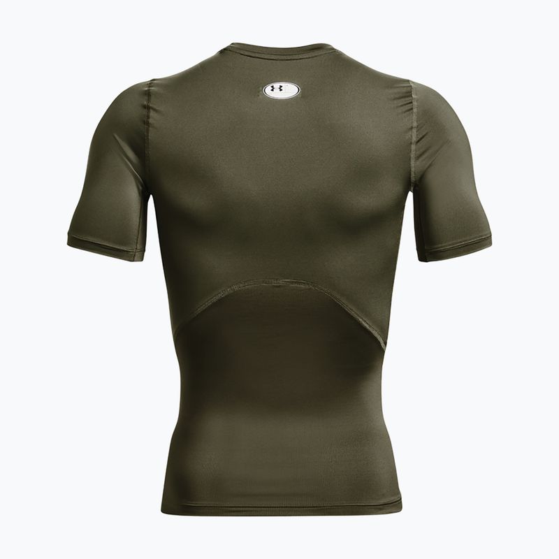 Maglietta da allenamento Under Armour HG Armour Comp marine da uomo verde/bianco 5