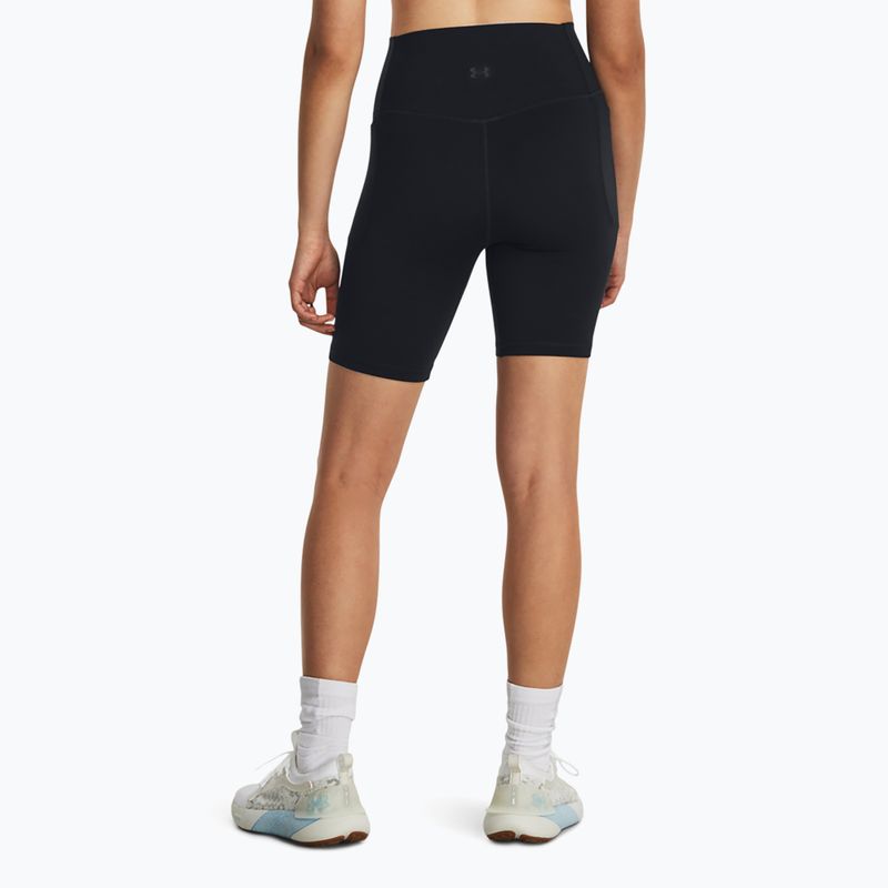 Pantaloncini da allenamento Under Armour Meridian Bike 7in nero/nero da donna 3