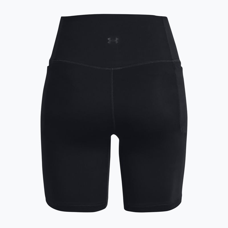 Pantaloncini da allenamento Under Armour Meridian Bike 7in nero/nero da donna 6