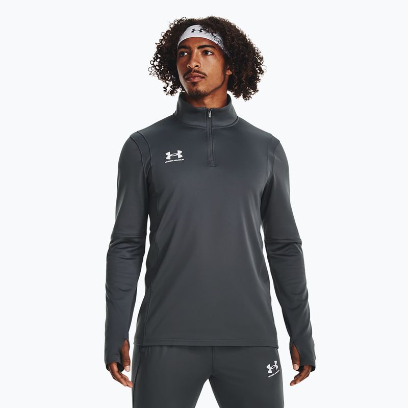 Felpa da calcio Under Armour Challenger midlayer da uomo castlerock / bianco