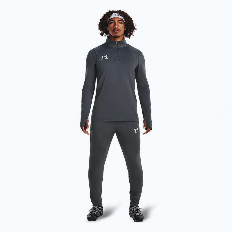 Felpa da calcio Under Armour Challenger midlayer da uomo castlerock / bianco 2