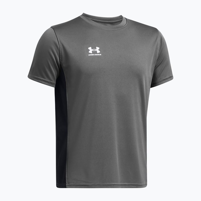Maglia da calcio Under Armour Challenger Train da bambino, colore bianco/marrone 3