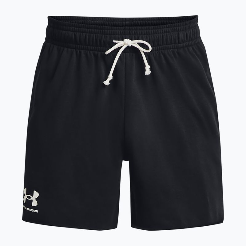 Pantaloncini da uomo Rival Terry 6in nero/bianco anice di Under Armour 5