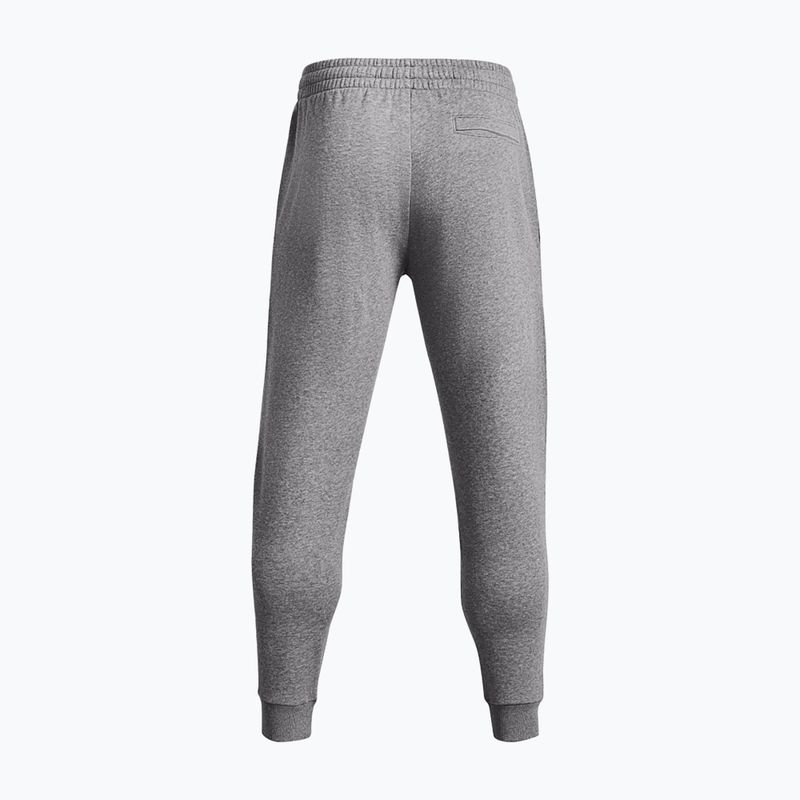 Pantaloni Rival Fleece Joggers di Under Armour da uomo in castlerock, erica chiara/bianco 4