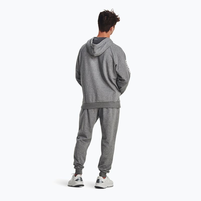 Tuta Under Armour Rival Fleece Suit uomo castlerock light heather/bianco 2