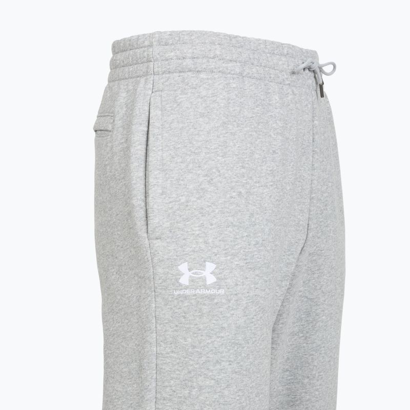 Pantaloni da uomo Under Armour Icon Fleece Pant mod gray full heather/white 3