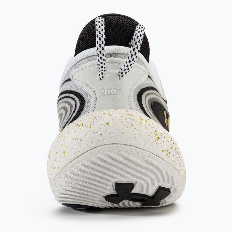 Under Armour Spawn 6 scarpe da basket bianco/nero/oro metallizzato 6