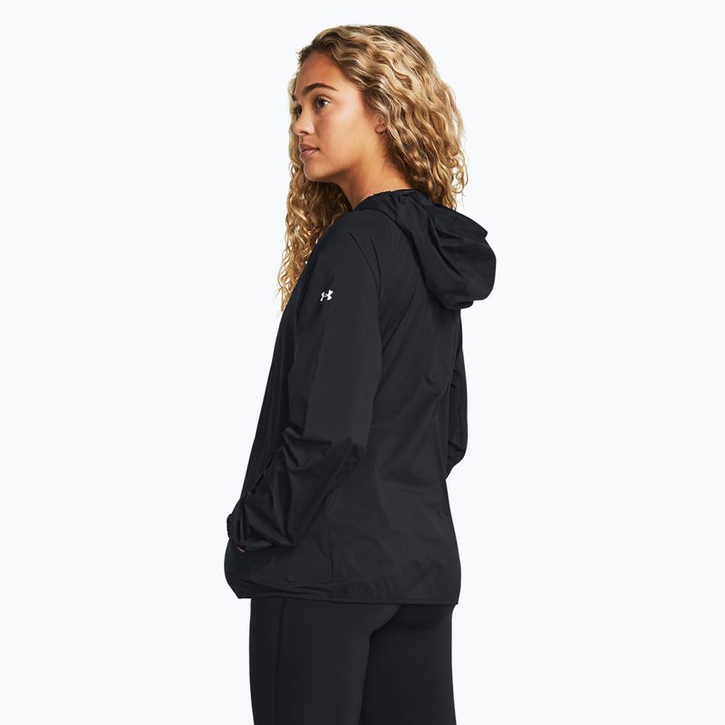 Under Armour Phantom Windbreaker giacca da corsa da donna nero/bianco/bianco 2