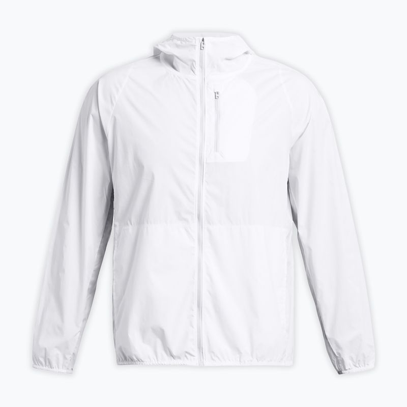 Under Armour Phantom Windbreaker giacca da corsa da uomo bianco/grigio resistente/grigio alo.