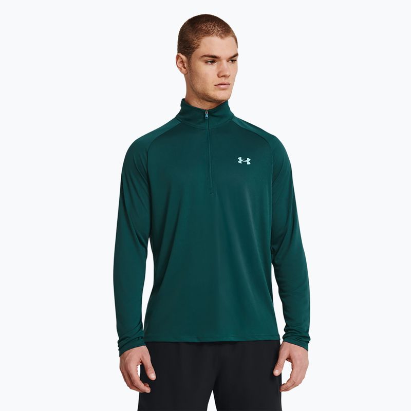 Felpa Under Armour Tech 2.0 1/2 Zip hydro teal/turchese radiale da uomo