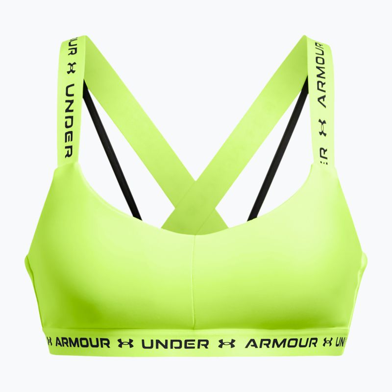 Reggiseno fitness Under Armour Crossback Low giallo alto/giallo alto/nero 4