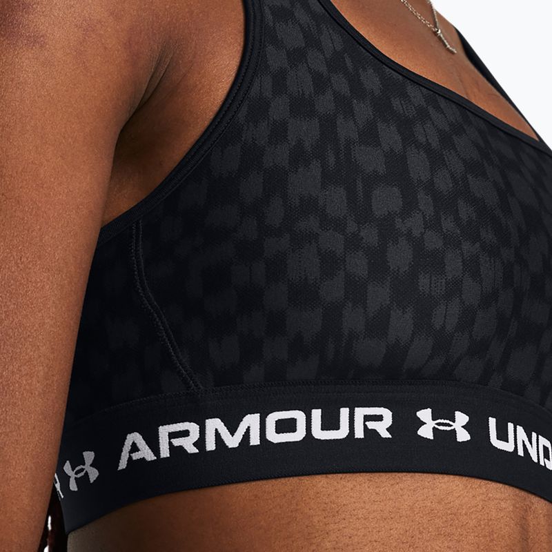 Reggiseno fitness Under Armour Crossback Mid Print nero/castano/bianco 3