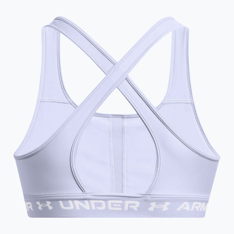 Reggiseno fitness Under Armour Crossback Mid celeste/celeste/bianco 5