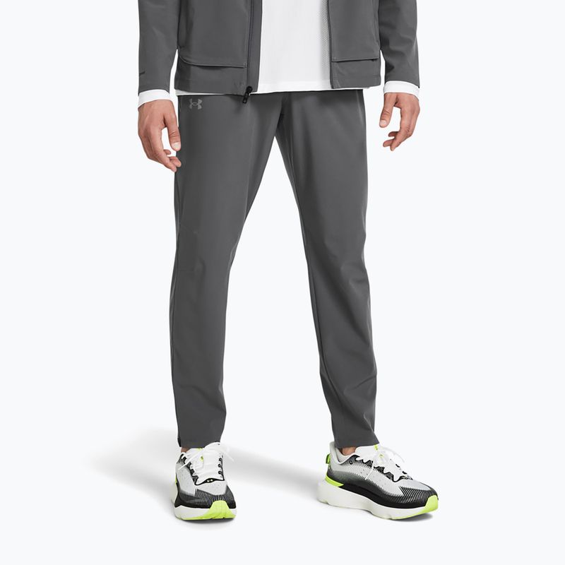 Pantaloni da corsa Under Armour Storm Run da uomo color castlerock / nero / riflettente