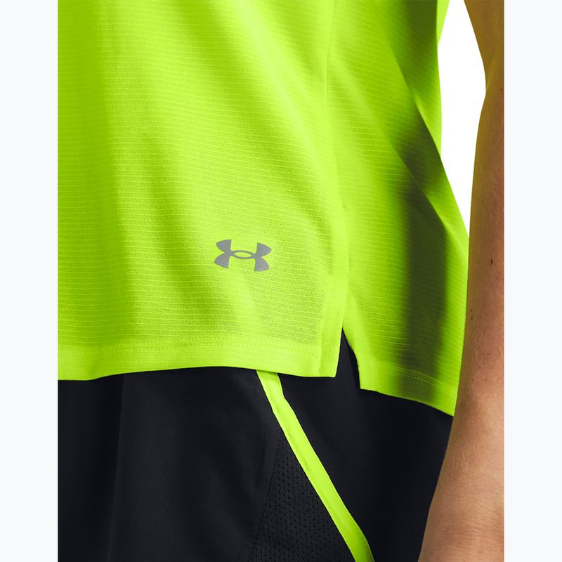 Maglia da corsa Under Armour Launch da donna, alta visibilità, giallo/riflettente 3