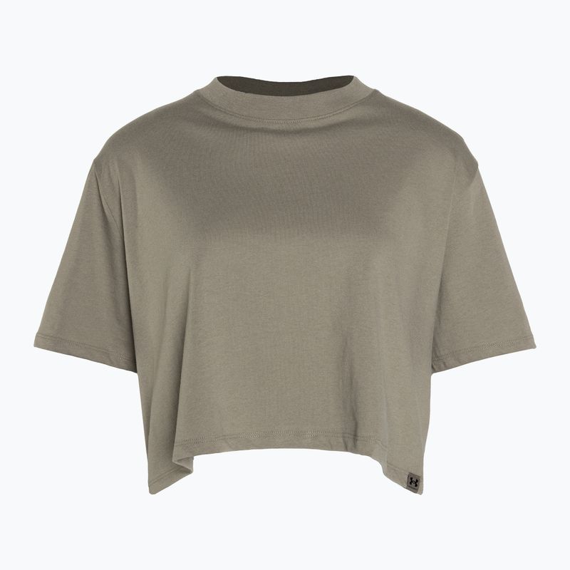 Maglietta da allenamento Under Armour Campus Boxy Crop taupe dusk/black da donna 4