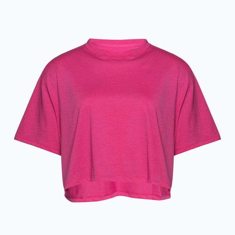 Maglietta da allenamento Under Armour Campus Boxy Crop rosa astro/nero da donna