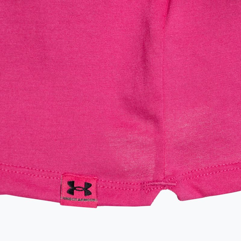 Maglietta da allenamento Under Armour Campus Boxy Crop rosa astro/nero da donna 3