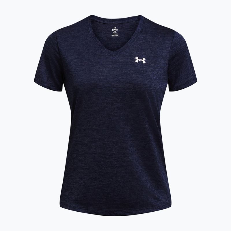 Maglietta da allenamento Under Armour Tech V-Twist mezzanotte marina/bianca da donna