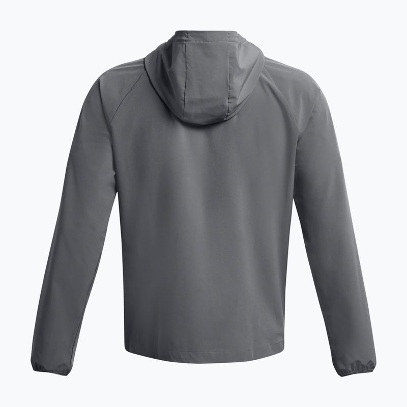 Giacca a vento Under Armour Stretch Woven da uomo grigio pece/nero 5